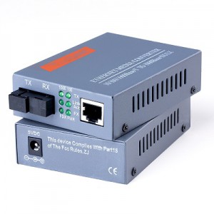 Chuyển đổi quang điện Netlink HTB-GS-03-AB, Converter quang  single-mode 1 sợi quang, 10/100/1000, nguồn adapter 5V