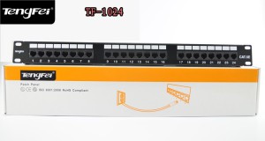 Thanh đấu nối mạng 24 port Tengfei 1U Patch Panel 24Port cat6