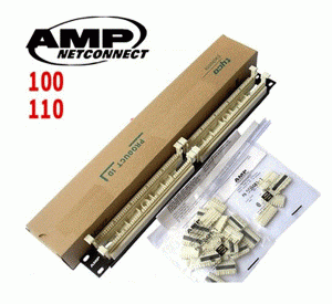 Patch Panel Voice 100, AMP, 110-style or 25-pair