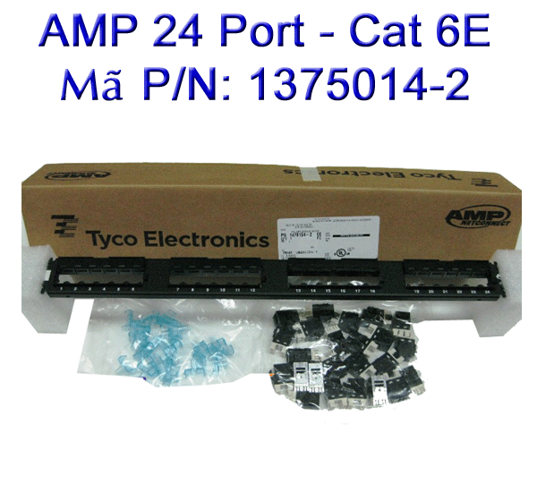 Patch Panel AMP, 24 Port, Chính hãng Cat 6E