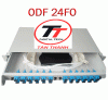 Hộp phối quang ODF 24 FO đầy đủ phụ kiện, vỏ sắt, khay trượt