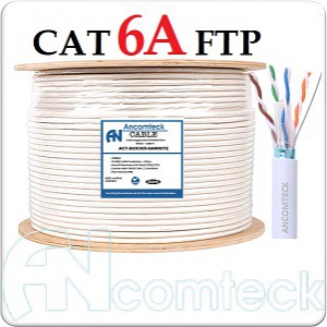 Cáp mạng CAT6A FTP-STP bọc bạc chống nhiễu ANCOMTECK ACT-BOX305-6A WHITE