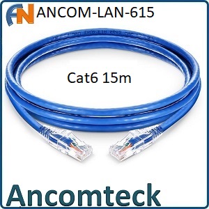 Dây nhảy patch cord 15m CAT6 - màu xanh: ANCOM-LAN-615
