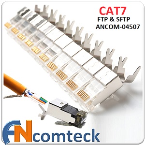 Đầu bấm mạng CAT7 chống nhiễu FTP & SFTP ANCOM-04507