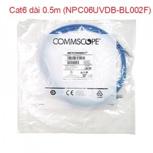 Dây nhảy patch cord 0.5m commscope Cat6 Blue (NPC06UVDB-BL002F)