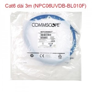 Dây nhảy patch cord 3m commscope Cat6 Blue (NPC06UVDB-BL010F)