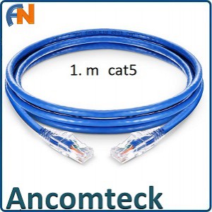 Dây nhảy patch cord CAT5E loại 1m ANCOMTECK - màu xanh: ACT-LAN-5E01BL